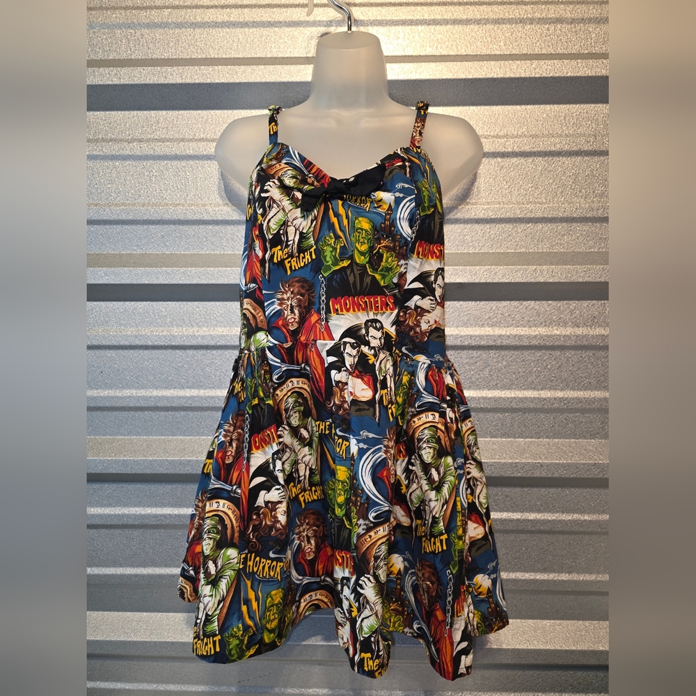Hemet Monster Print Mini Dress